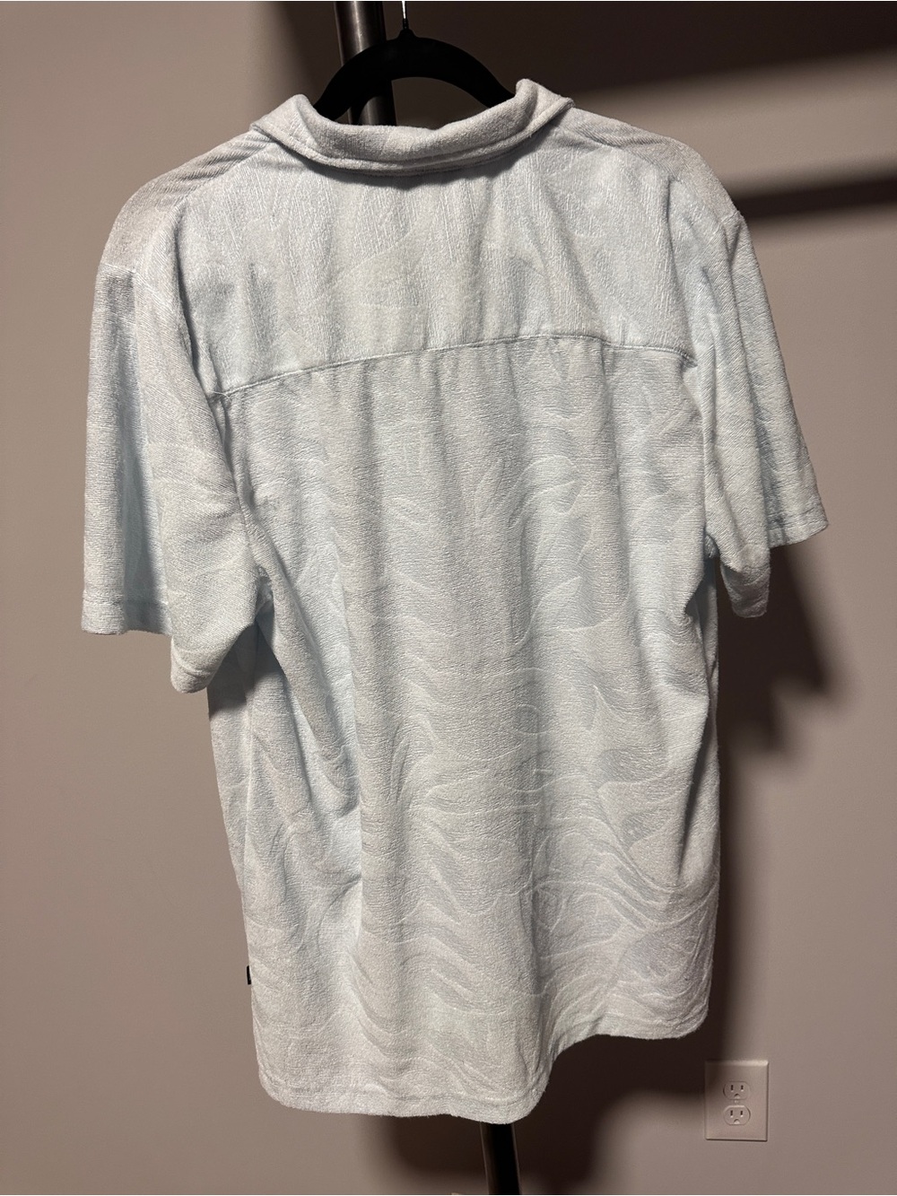 XL | INDICODE | Light Blue Terry Cloth Camp Collar Shirt - Picture 7 of 7